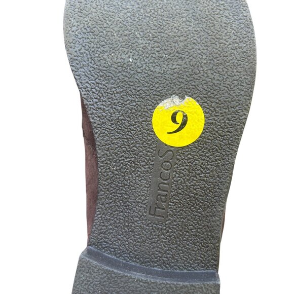 Franco Sarto Isolde Dark Brown Suede Leather Chukka Ankle Booties Size 9 - Picture 3 of 11